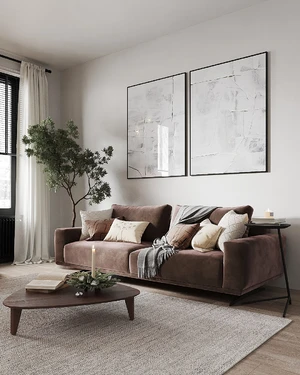 Дизайнерский диван 3-местный без механизма Zillis в интерьере: фото 2