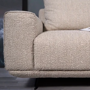 Дизайнерский диван в букле 3-местный без механизма Zillis в интерьере: фото 6