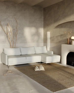 Дизайнерский угловой диван-кровать, шагающая еврокнижка Archi в интерьере: фото 3