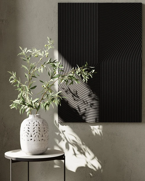 Панно вертикальное 70×100 см, черный Wilt
