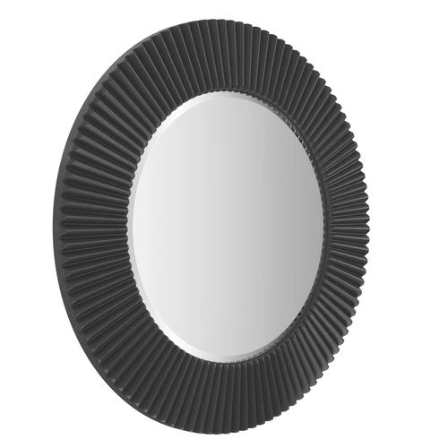 Зеркало круглое, 60 см в широкой черной раме Aster Small