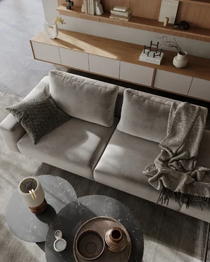 Дизайнерский модульный диван 4-местный без механизма V2 Zillis в интерьере: фото 7
