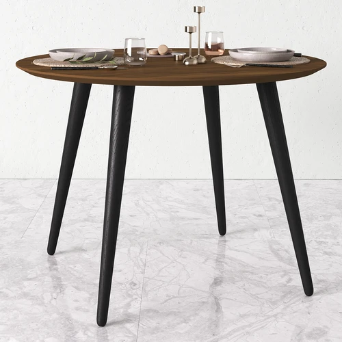 Обеденный стол, американский орех Ronda Round Black