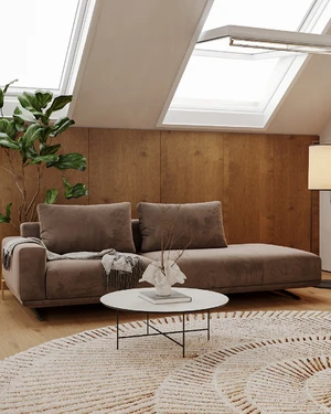 Дизайнерский модульный диван 3-местный без механизма V11 Zillis в интерьере: фото 