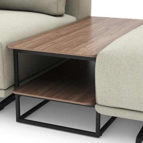 Дизайнерский модульный диван со столиком, 3-местный без механизма V13 Zillis