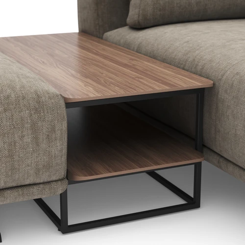 Угловой модульный диван со столиком, 3-местный без механизма V14 Zillis