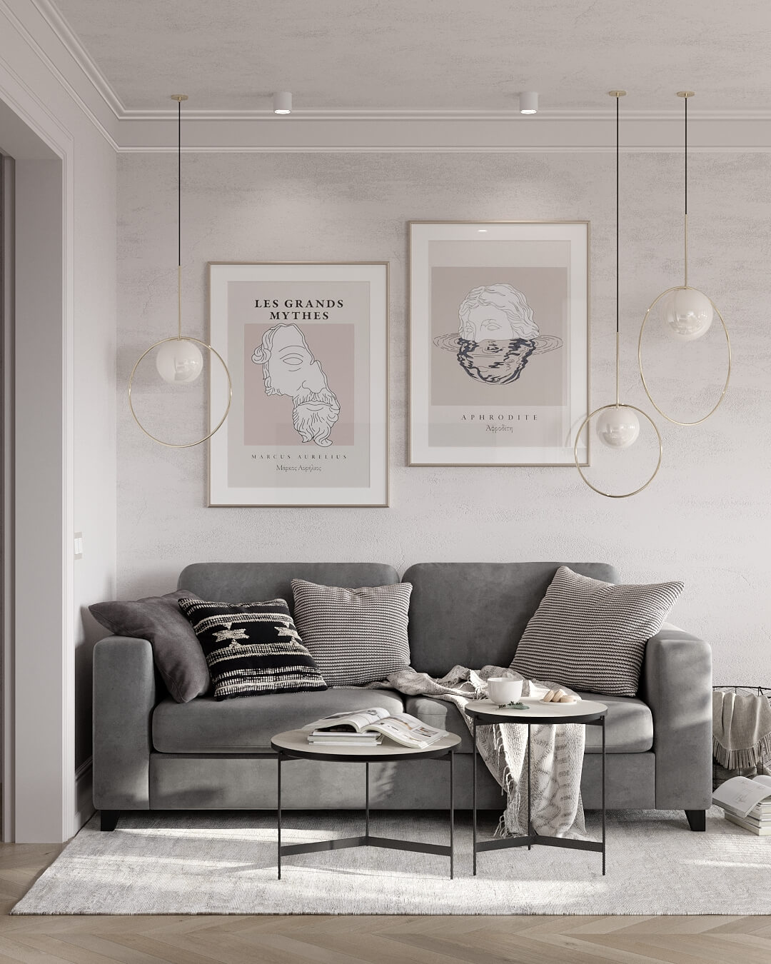10 серых диванов в интерьере гостиной: фото NaN