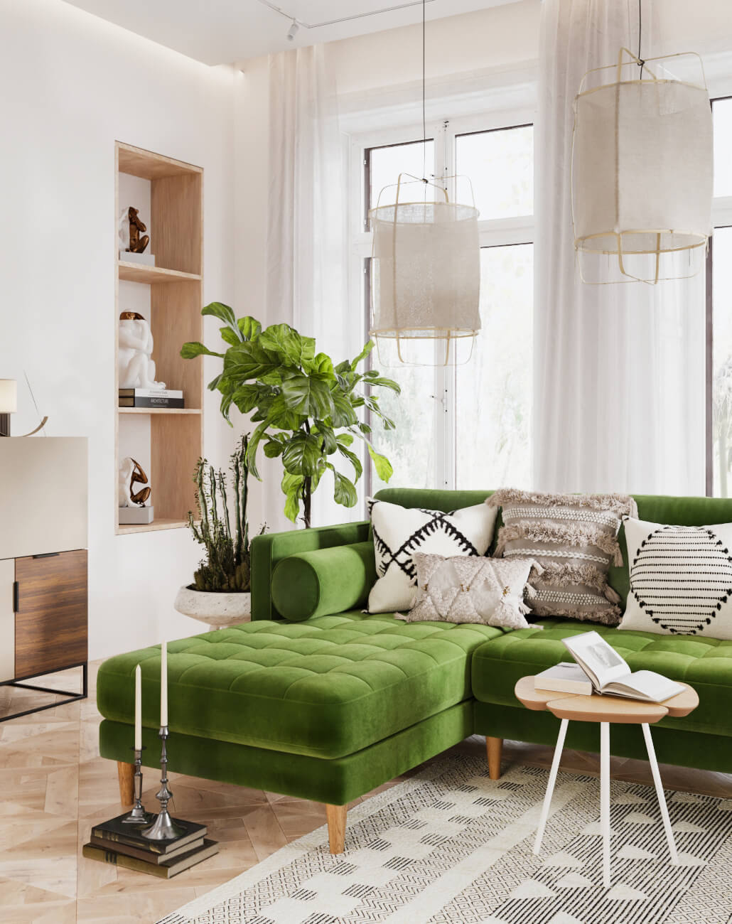 Большие диваны для просторной гостиной: фото NaN