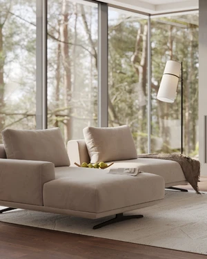 Дизайнерский угловой модульный диван V15 Zillis в интерьере: фото 6