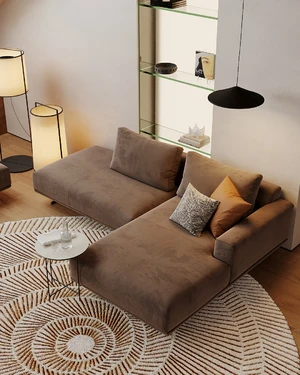 Дизайнерский угловой модульный диван V15 Zillis в интерьере: фото 4