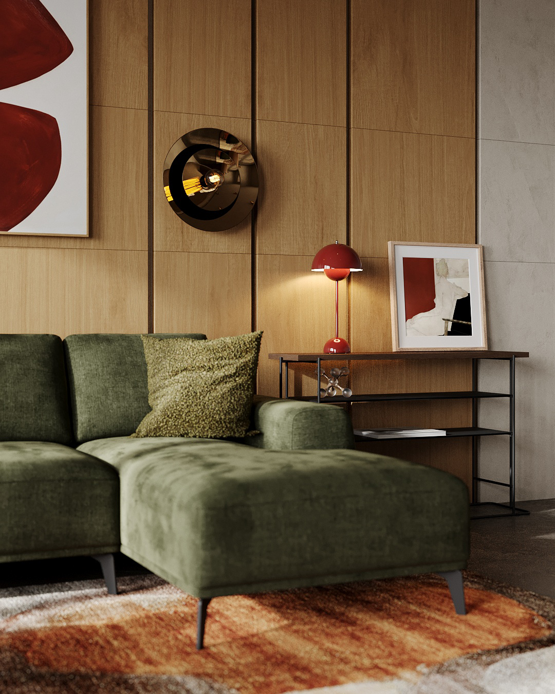 15 дизайн-проектов с зеленым диваном в интерьере: фото NaN