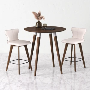 Monte Round + Siena, Полубарная группа стол + стулья 2 шт в ткани 1 кат.