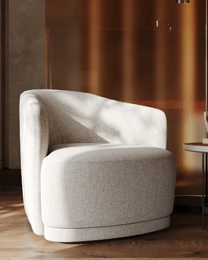 Кресло дизайнерское поворотное Kudo в интерьере: фото 