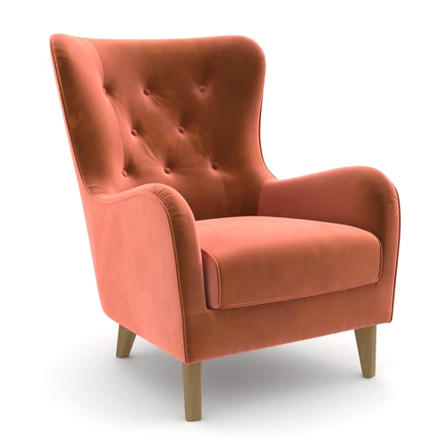 Кресло дизайнерское, ткань Velutto 10 Montreal