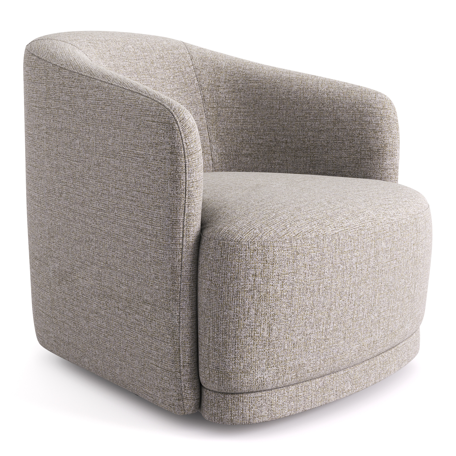 Мягкое вращающееся кресло KUDO: стильный интерьерный акцент для гостиной: фото NaN