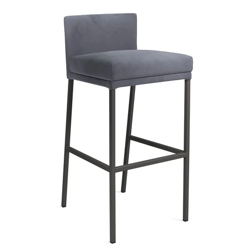 Барный стул со спинкой, ткань Velutto 32 Abbot