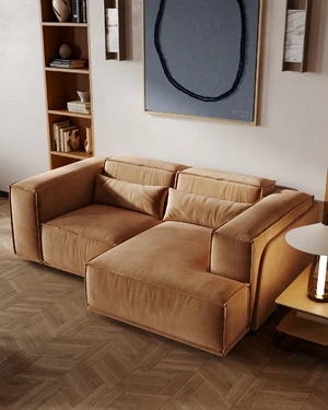 Дизайнерский угловой диван, без механизма V1 Vento Classic в интерьере: фото 2