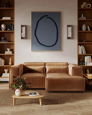 Дизайнерский угловой диван, без механизма V1 Vento Classic в интерьере: фото 2