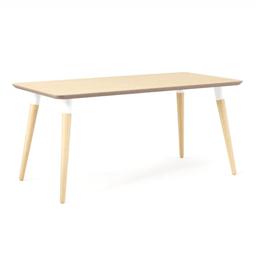 Обеденный стол с белым основанием, 120×80 см Monte