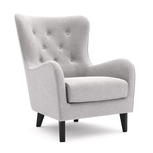 Кресло дизайнерское, ткань Aura 12 Stone Montreal