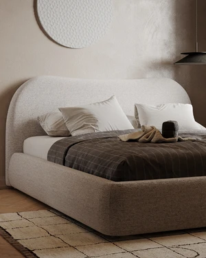 Кровать двуспальная с подъемным механизмом, 180×200 см Bali в интерьере: фото 